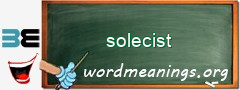 WordMeaning blackboard for solecist